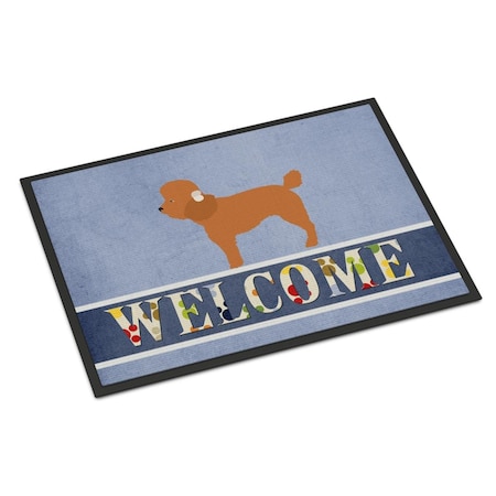 Carolines Treasures Toy Poodle Welcome Indoor or Outdoor Mat - 24 x 36 in. BB8316JMAT